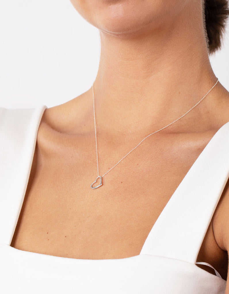 Sterling Silver Diamante Circle Pendant Necklace - Lovisa