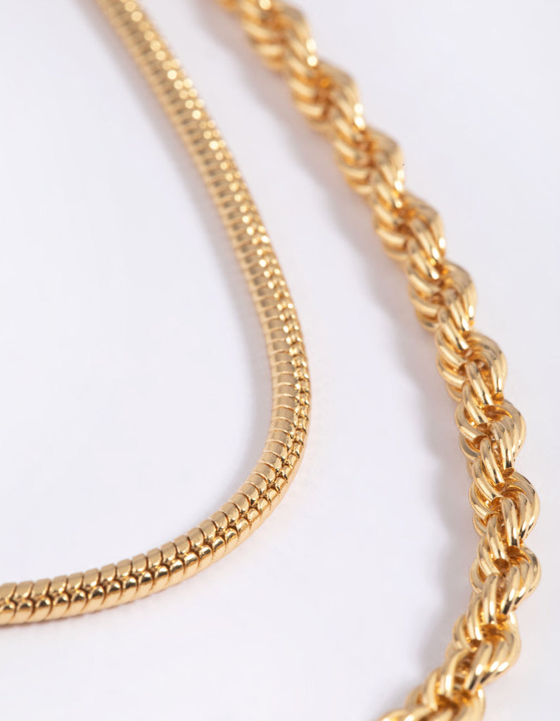 Gold Thick Snake Chain Necklace - Lovisa