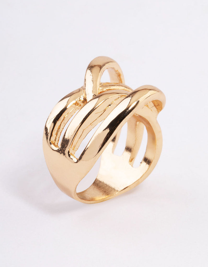 Buy LOVISA Gold And Black Stone Ring - Multi At 5% Off