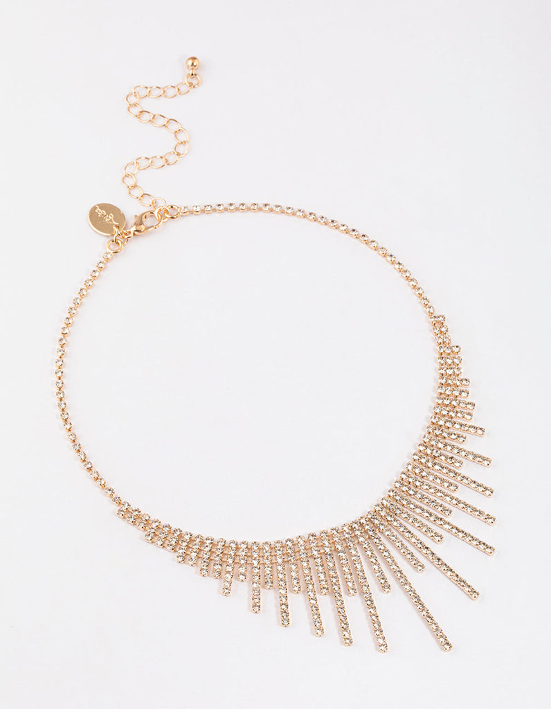 Lovisa Rose Gold Fringe Choker Necklace - ShopStyle