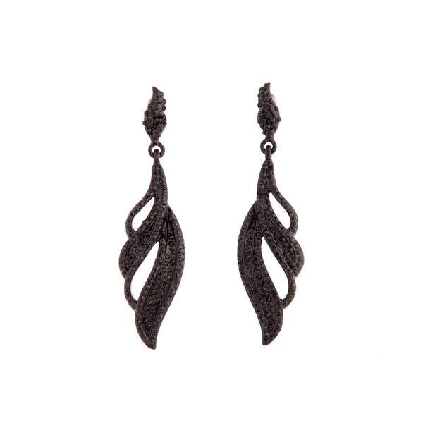 Black Diamante Oscar Earrings