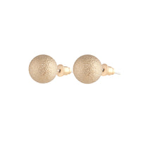 Gold Tone Textured Stud Earrings - link has visual effect only