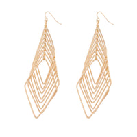 Gold Diamond Cut Drop Diamond Drop Earrings - link has visual effect only