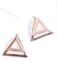 Gold Open Diamond Cutout Earrings - link has visual effect only