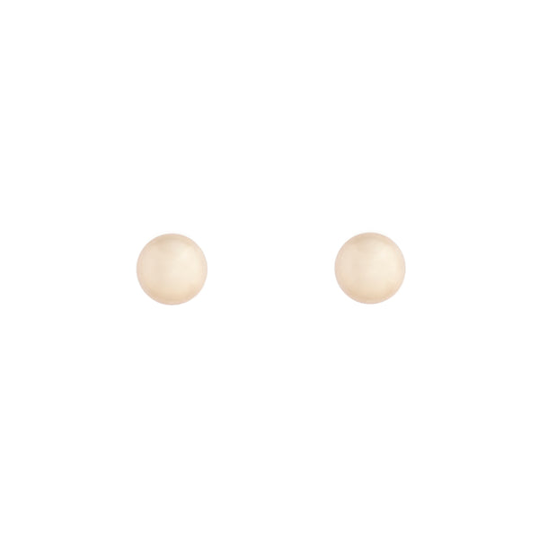 Gold Solid Ball Stud Earrings