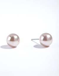 Silver Classic Ball Stud Earrings - link has visual effect only