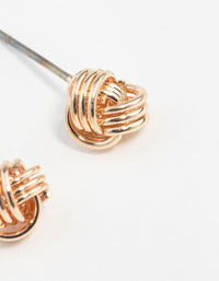 Gold Classic Mini Knot Earrings - link has visual effect only