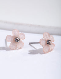 Pink Pretty Flower Stud Earrings - link has visual effect only