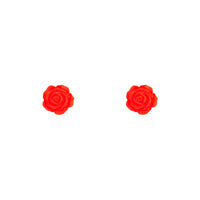 Acrylic Pop Orange Rose Stud - link has visual effect only