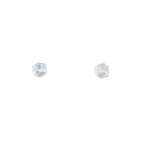 Clear Gem 3D Cube Stud Earrings - link has visual effect only