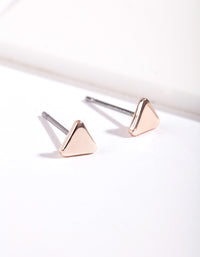 Rose Gold Mini Triangle Stud Earrings - link has visual effect only