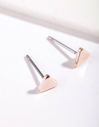 Rose Gold Mini Triangle Stud Earrings - link has visual effect only