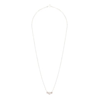 Sterling Silver Pearlised & Diamante Bead Necklace - link has visual effect only