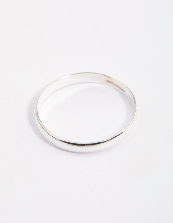 Sterling Silver Plain Band Ring