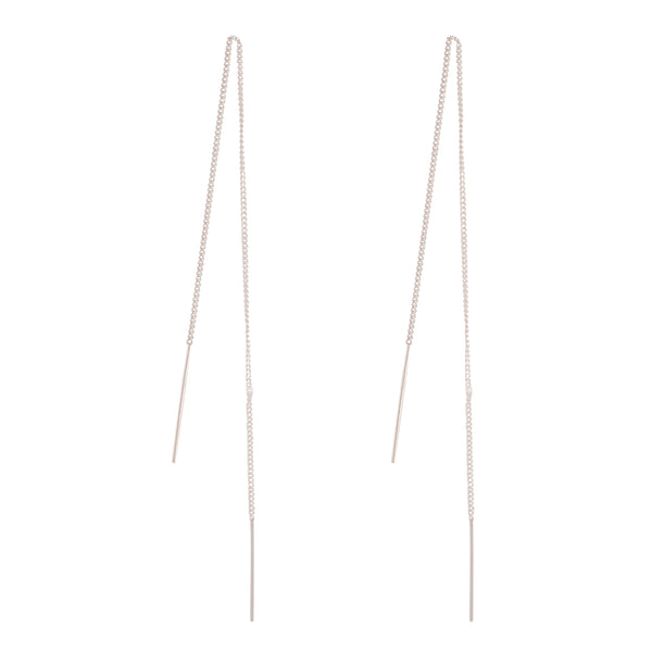 Sterling Silver Classic Thread-Through Earrings