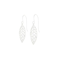 Sterling Silver Leaf Drop Earrings - link has visual effect only