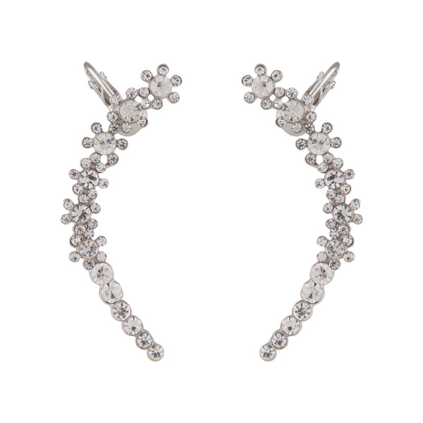 Diamante Double Flower Ear Cuff Pack