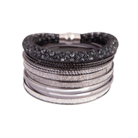 Mesh Glitter Gunmetal Black Bangle Pack - link has visual effect only