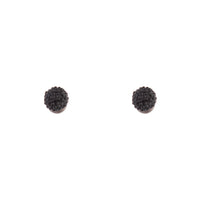 Black Mini Fireball Stud Earrings - link has visual effect only