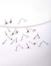 Rose Gold Tiny Diamante Earring 12-Pack - link has visual effect only