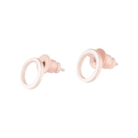 Rose Gold Smooth Open Circle Stud Earrings - link has visual effect only