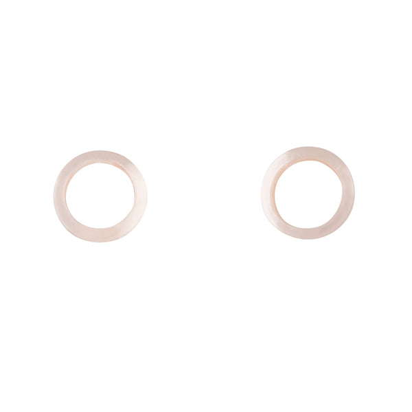 Rose Gold Smooth Open Circle Stud Earrings