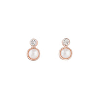 Rose Gold 70's Diamante Flower Stud Earrings - link has visual effect only