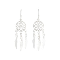 Sterling Silver Dreamcatcher Earrings - link has visual effect only