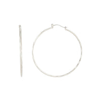 Silver Diamond Cut Hoop Earrings - link has visual effect only