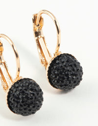 Gold Sparkle Ball Clip On Earrings - link has visual effect only