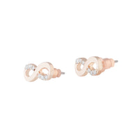 Rose Gold Infinity Diamante Stud Earrings - link has visual effect only