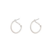 Rhodium 20mm Hoop Earrings - link has visual effect only