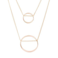 Gold Double Threaded Circle Necklace - link has visual effect only