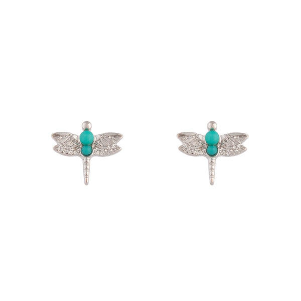 Silver Bohemian Dragonfly Earrings