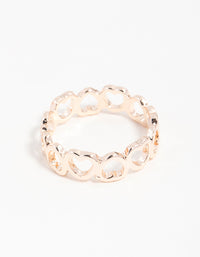 Rose Gold Heart Band Ring - link has visual effect only