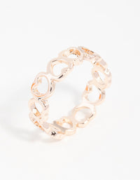 Rose Gold Heart Band Ring - link has visual effect only