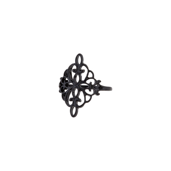 Black Filigree Ring