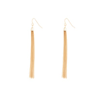 Gold Chain Tassel Drop Earrings - link has visual effect only