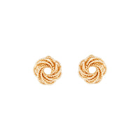 Gold Diamond Cut Knot Stud Earrings - link has visual effect only