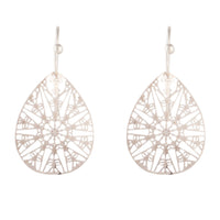 Rose Gold Drop Cut-out Pattern Earrings - link has visual effect only