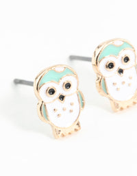 Mini Owl Stud Earrings - link has visual effect only