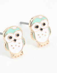 Mini Owl Stud Earrings - link has visual effect only