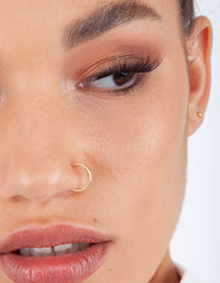 Gold Plain Metal Faux Body Hoops - link has visual effect only