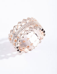 Rose Gold Lace Detail Ring - link has visual effect only