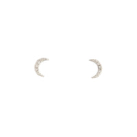 Rhodium Diamante Cresent Stud Earrings - link has visual effect only