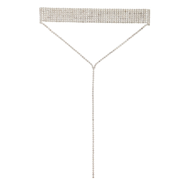 Silver Diamante Statement Neck Choker