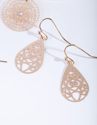 Gold Ornate Stamp Earring Pack - link has visual effect only