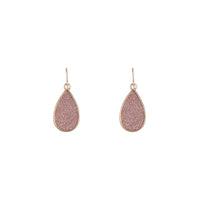 Pink Glitter Teardrop Earrings - link has visual effect only