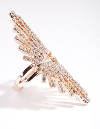 Rose Gold Diamante Burst Ring - link has visual effect only