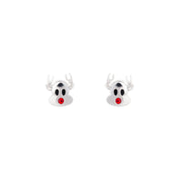 Silver Rudolph Stud Earrings - link has visual effect only